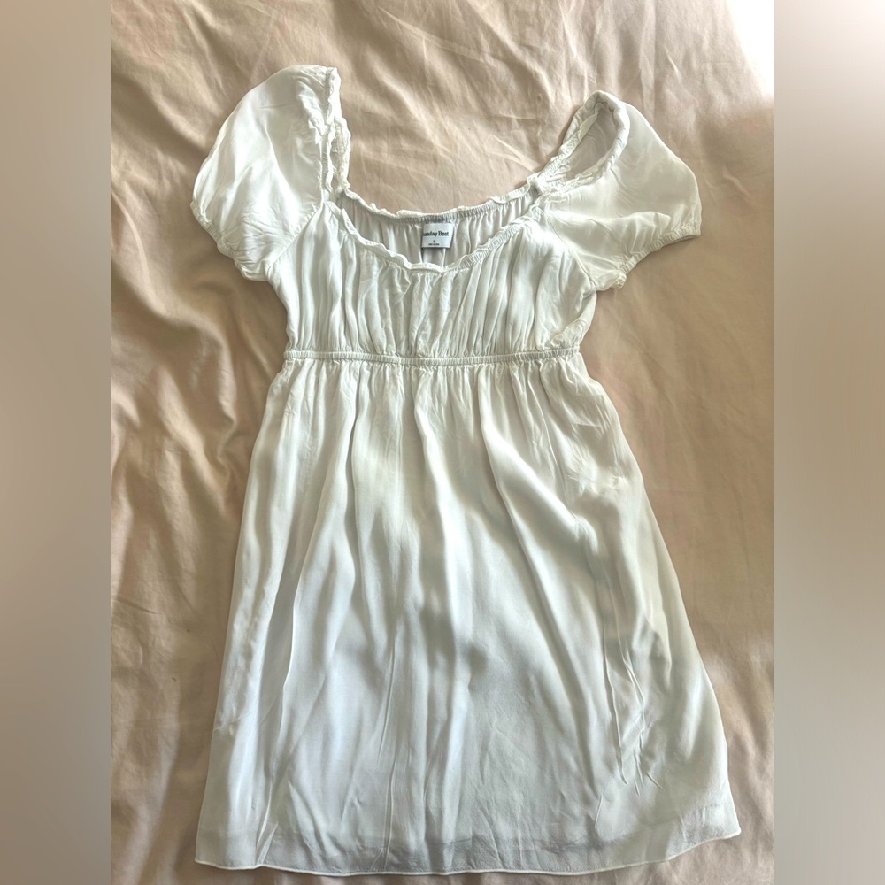 Aritzia white mini summer dress